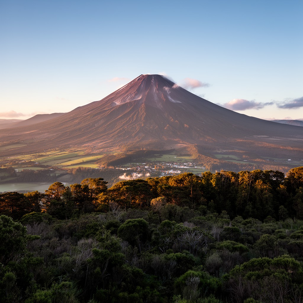 AI-generated illustration of Mount Taranaki