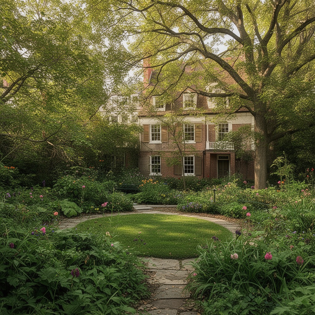 AI-generated illustration of Longfellow Garden