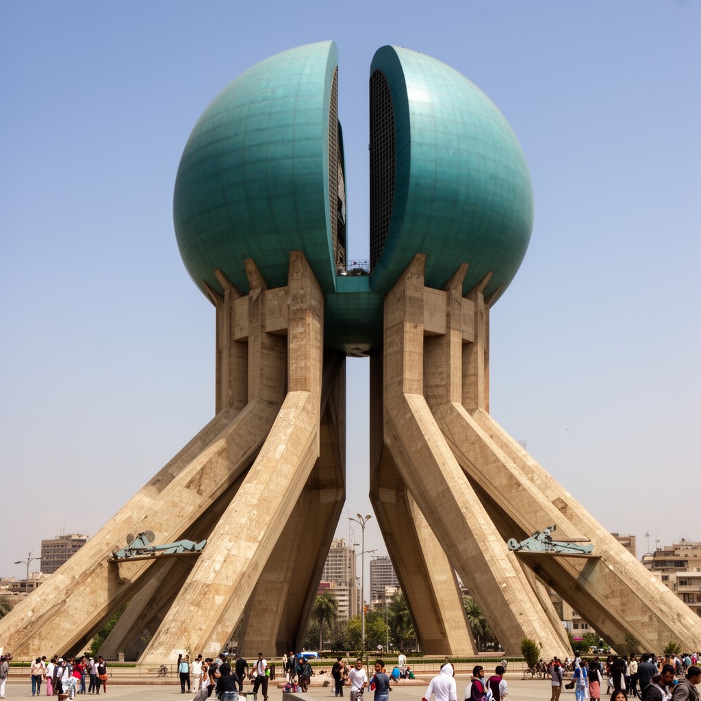 AI-generated illustration of Al-Shaheed Monument