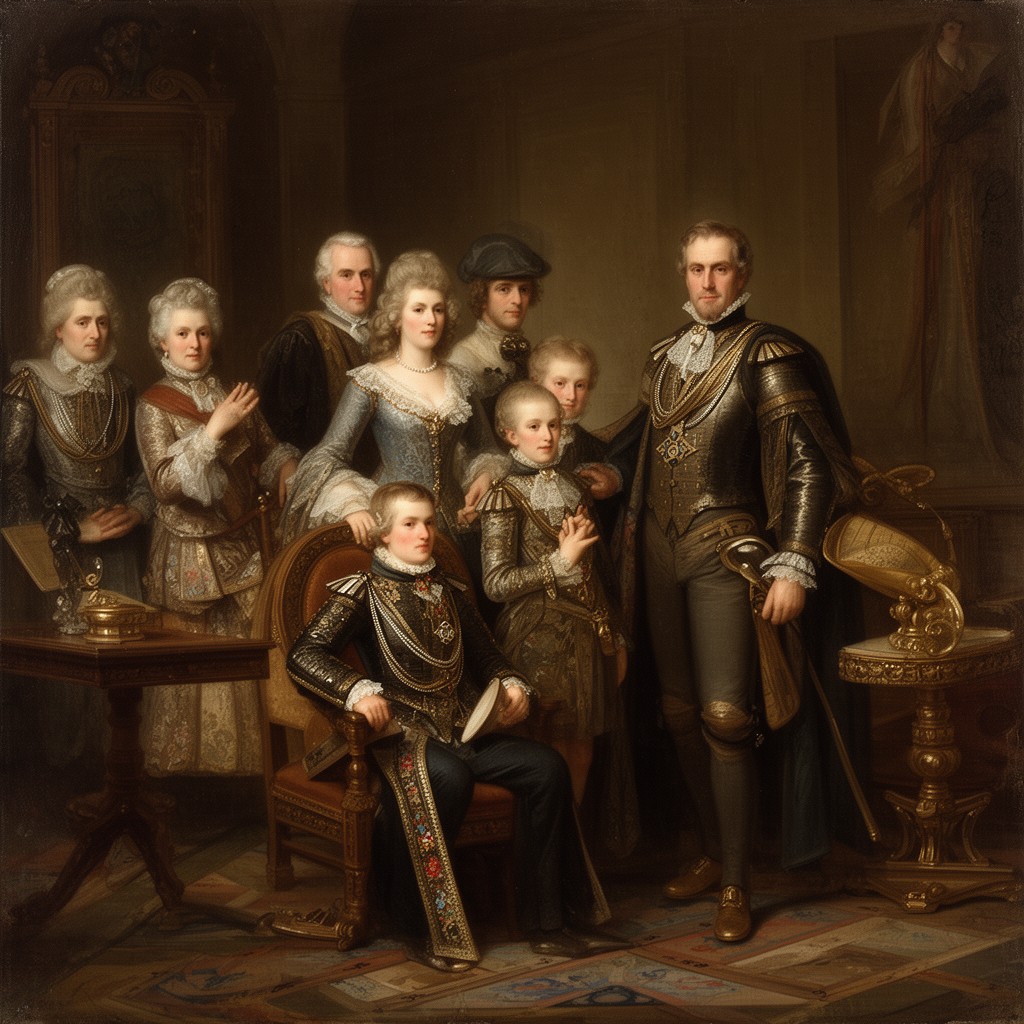 AI-generated illustration of Hamilton family (Dukes of Hamilton)