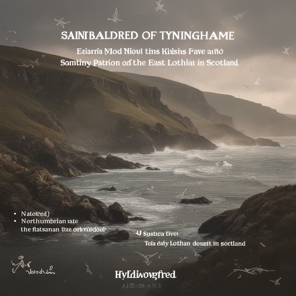 AI-generated illustration of Saint Baldred of Tyninghame