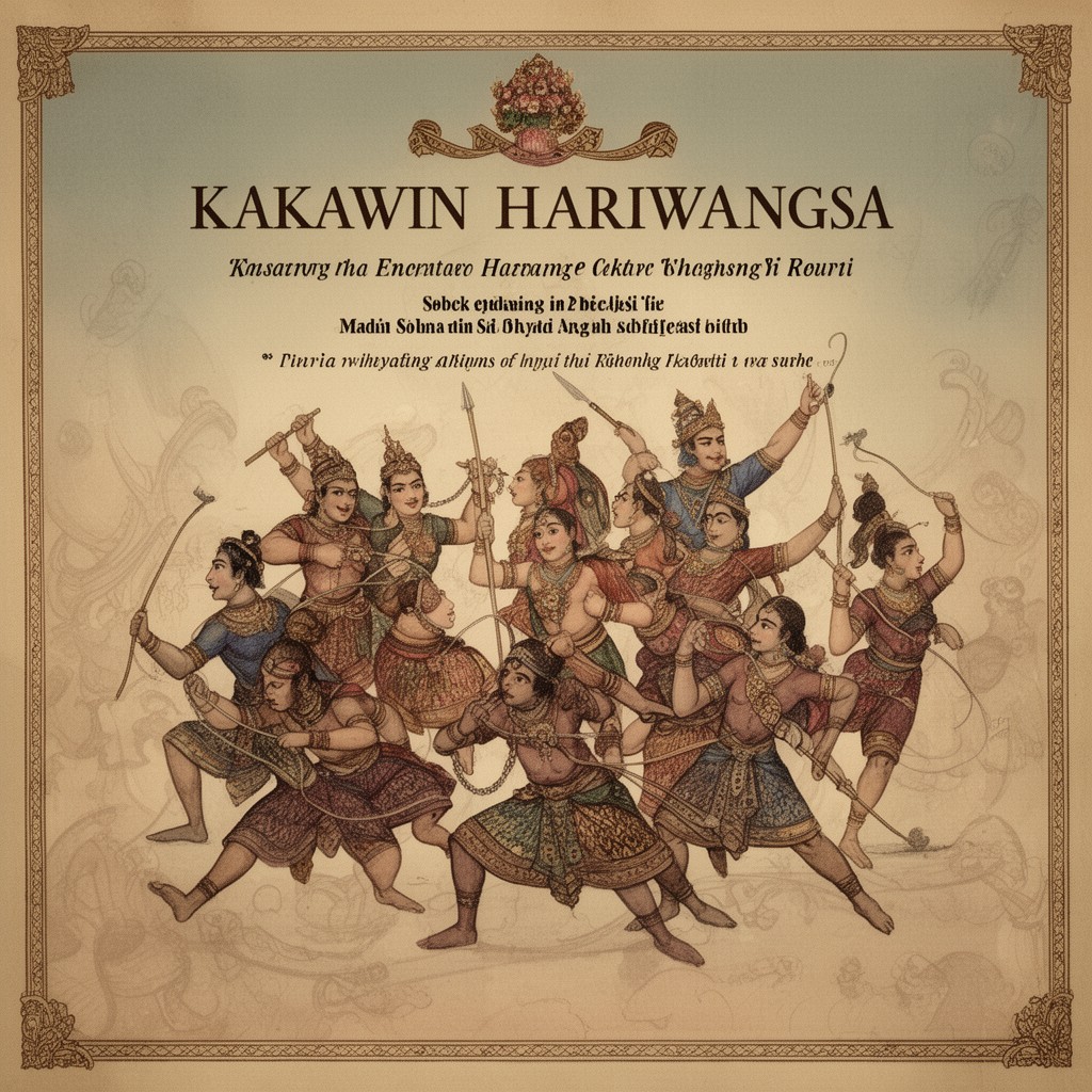 AI-generated illustration of Kakawin Hariwangsa