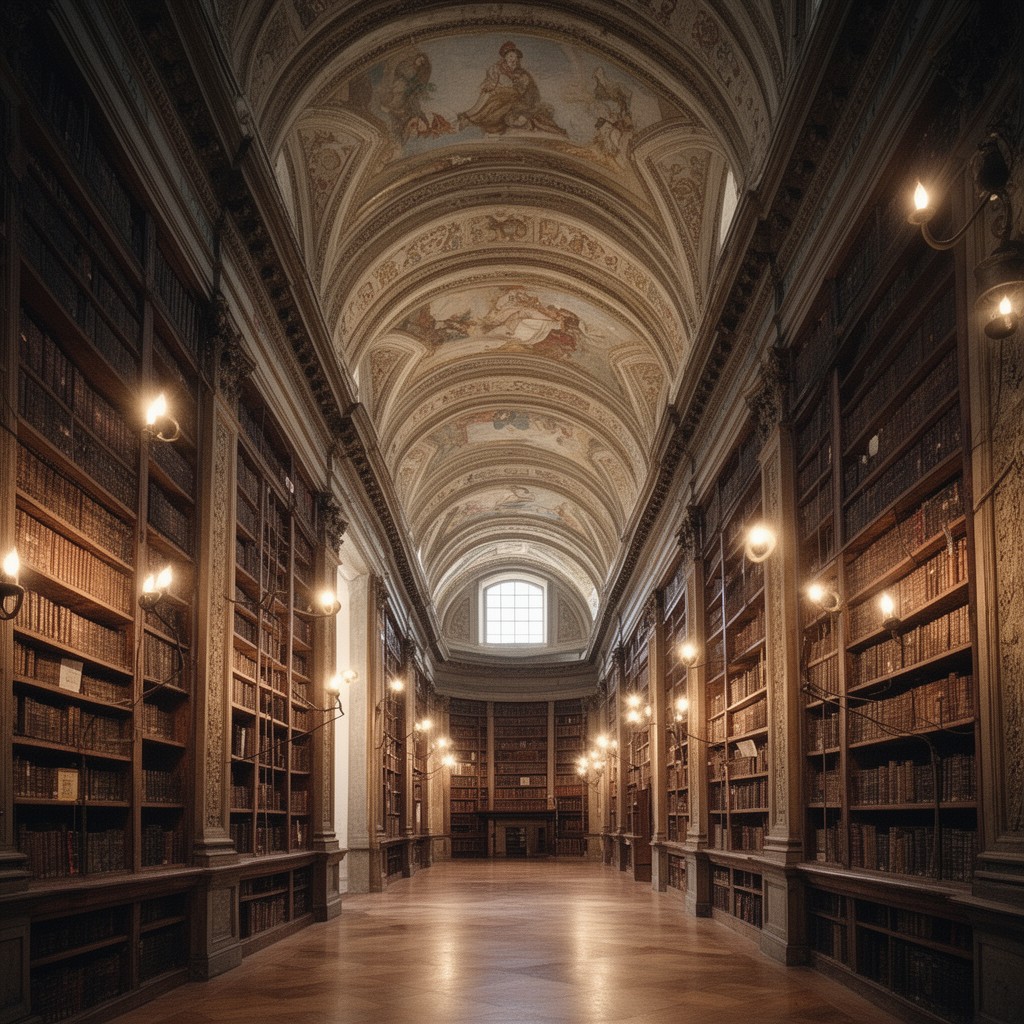 AI-generated illustration of Laurentian Library