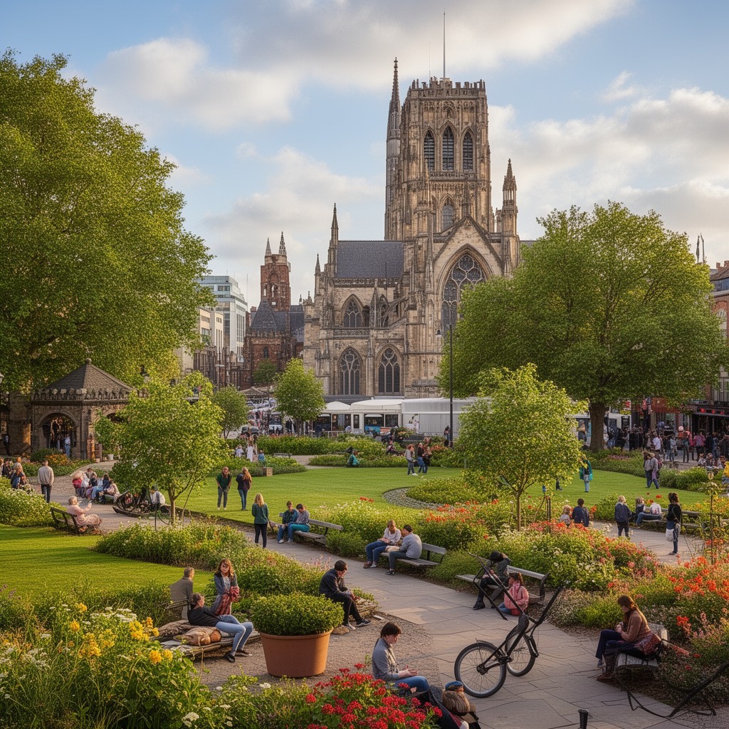 AI-generated illustration of Cathedral Gardens