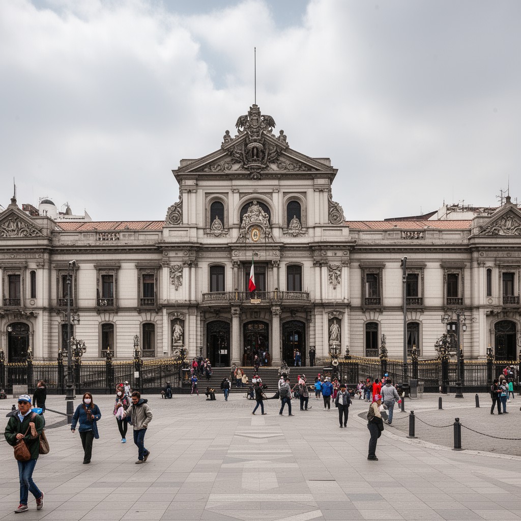AI-generated illustration of Palacio de Gobierno