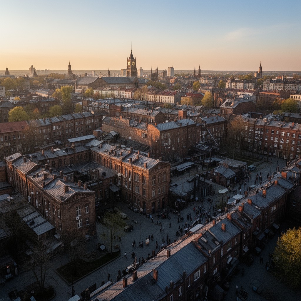 AI-generated illustration of Polish Manchester