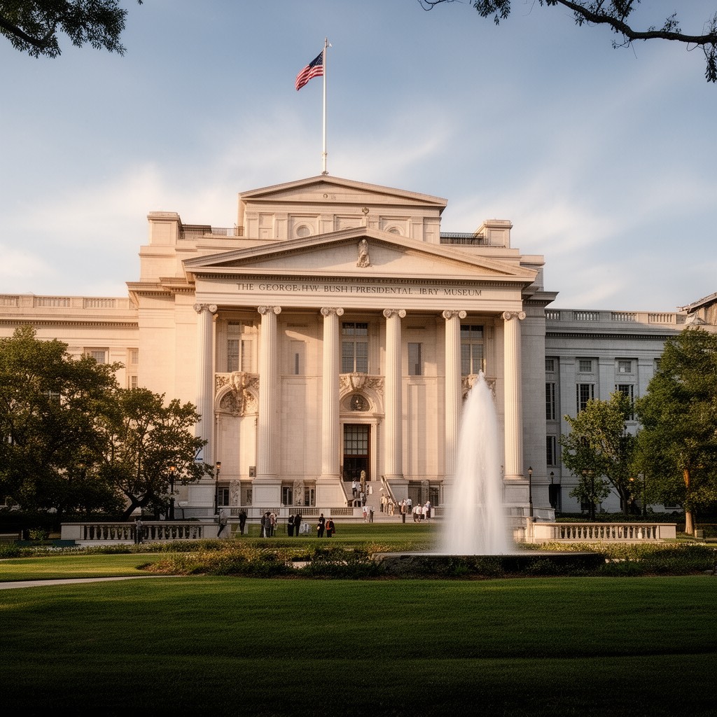 AI-generated illustration of George H.W. Bush Presidential Library and Museum