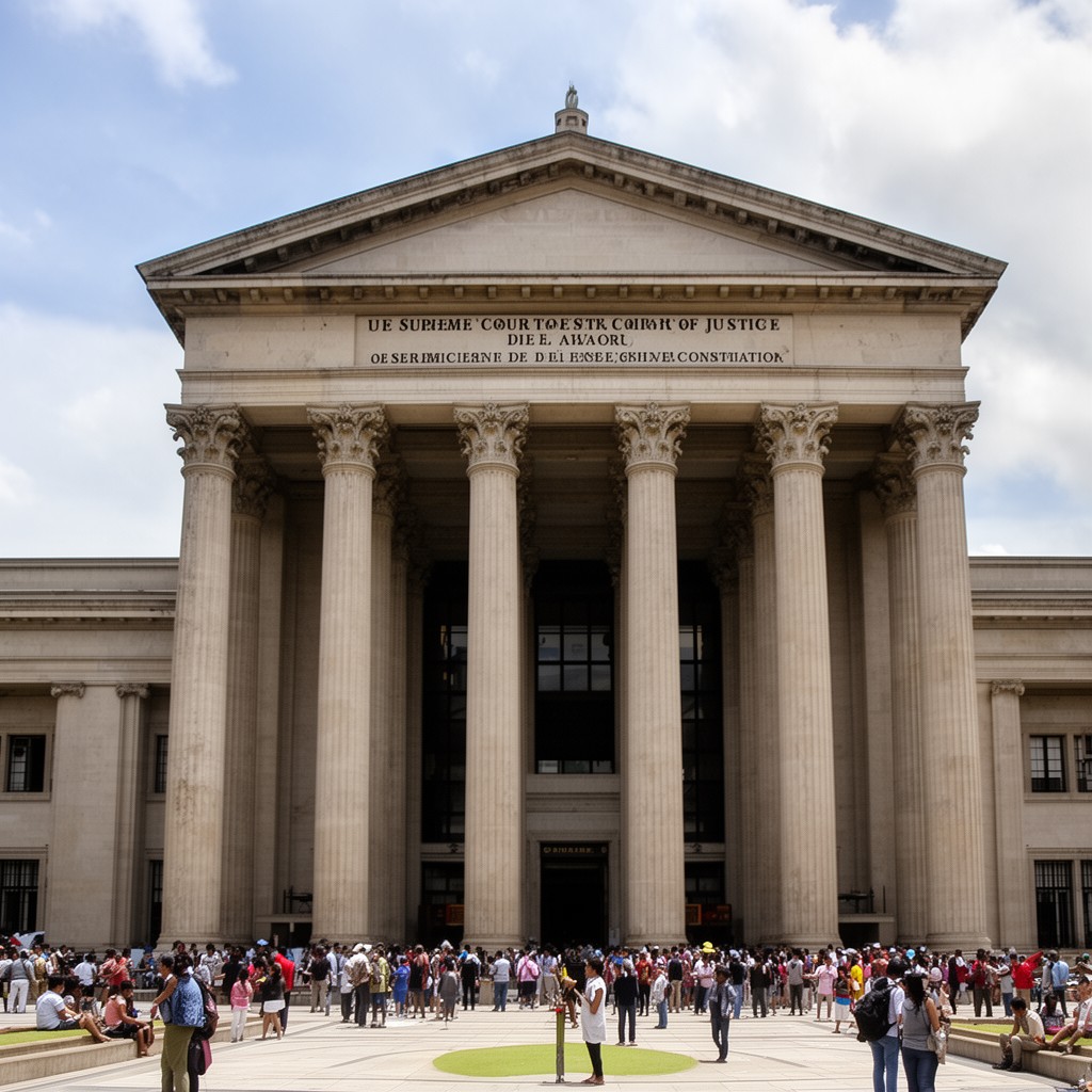AI-generated illustration of Supreme Court of Justice of El Salvador
