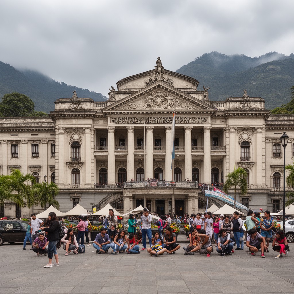 AI-generated illustration of National Palace of El Salvador (museum and government building)