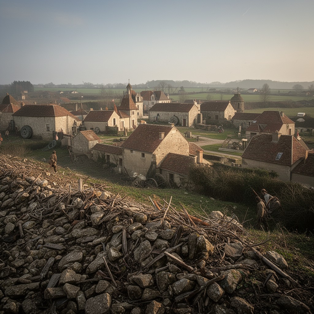 AI-generated illustration of Cantigny, France