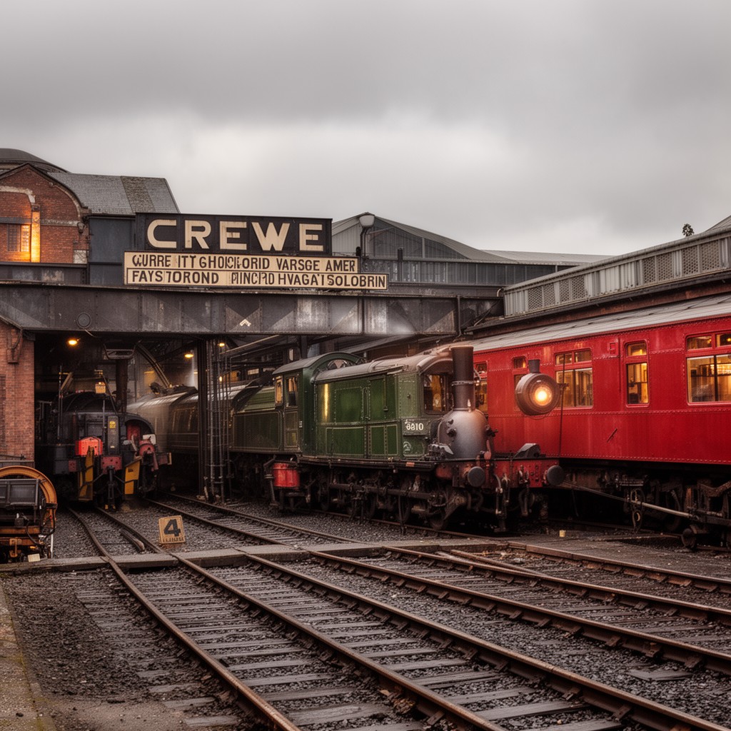 AI-generated illustration of Crewe Works
