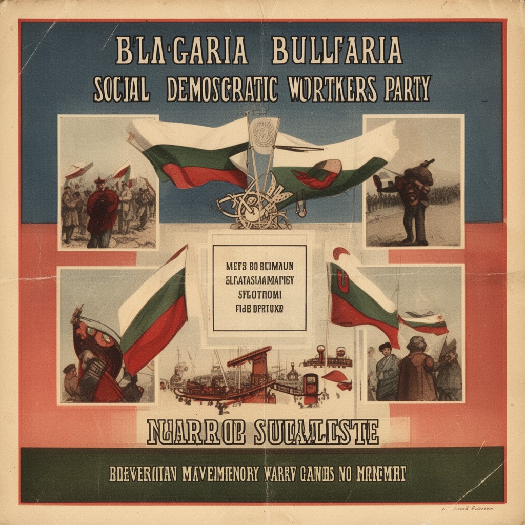 AI-generated illustration of Bulgarian Social Democratic Workers' Party (Narrow Socialists)
