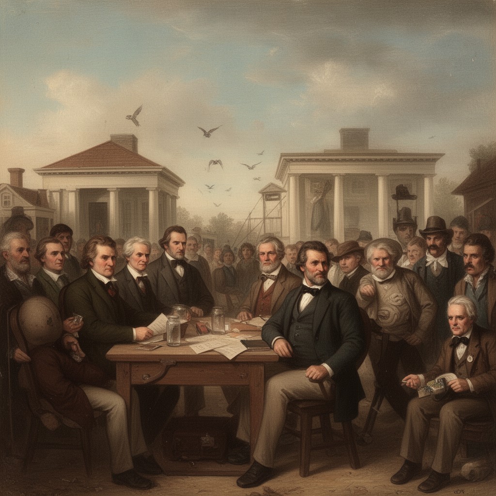 AI-generated illustration of Jacksonian era