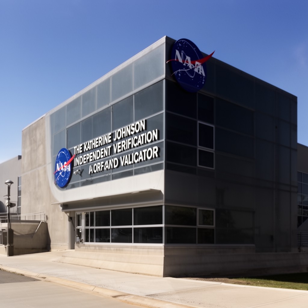 AI-generated illustration of Katherine Johnson Independent Verification and Validation Facility