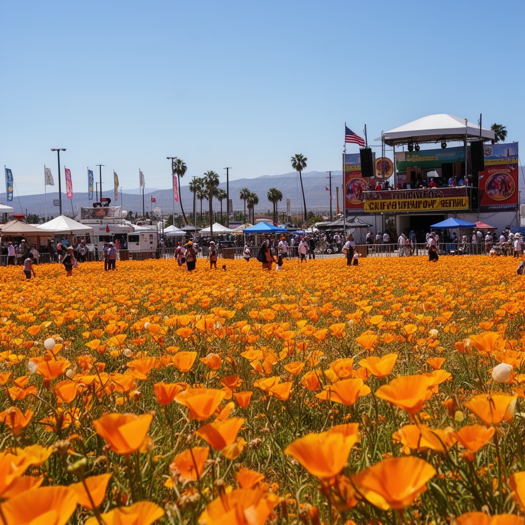 AI-generated illustration of California Poppy Festival