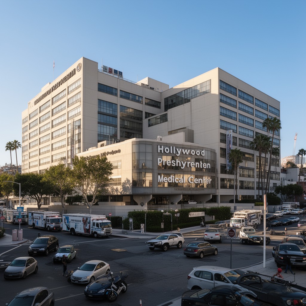 AI-generated illustration of Hollywood Presbyterian Medical Center