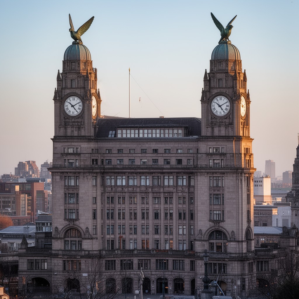 AI-generated illustration of Royal Liver Building