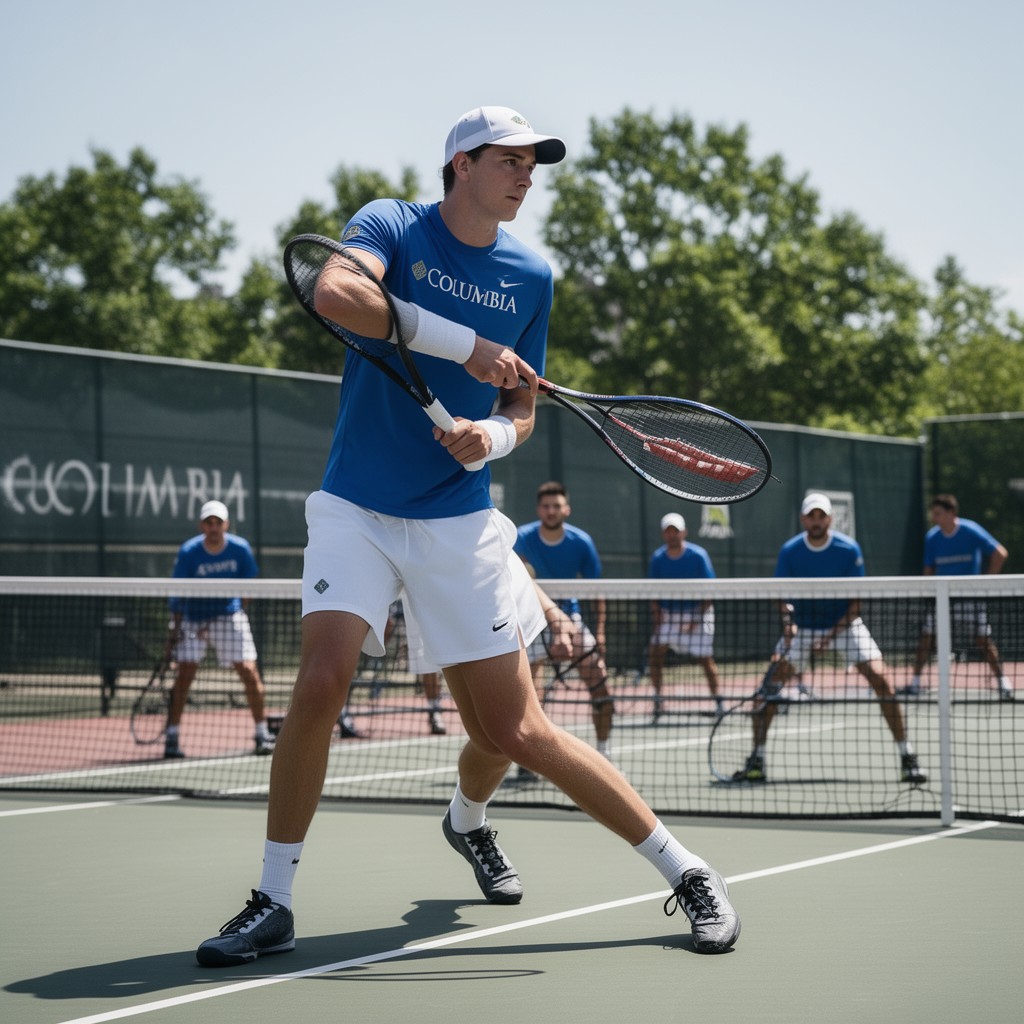 AI-generated illustration of Columbia Lions men’s tennis