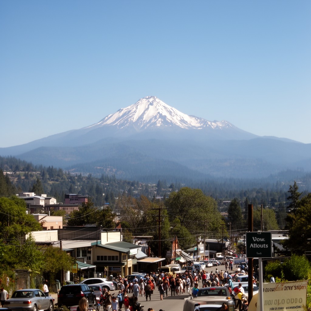 AI-generated illustration of City of Mount Shasta, California