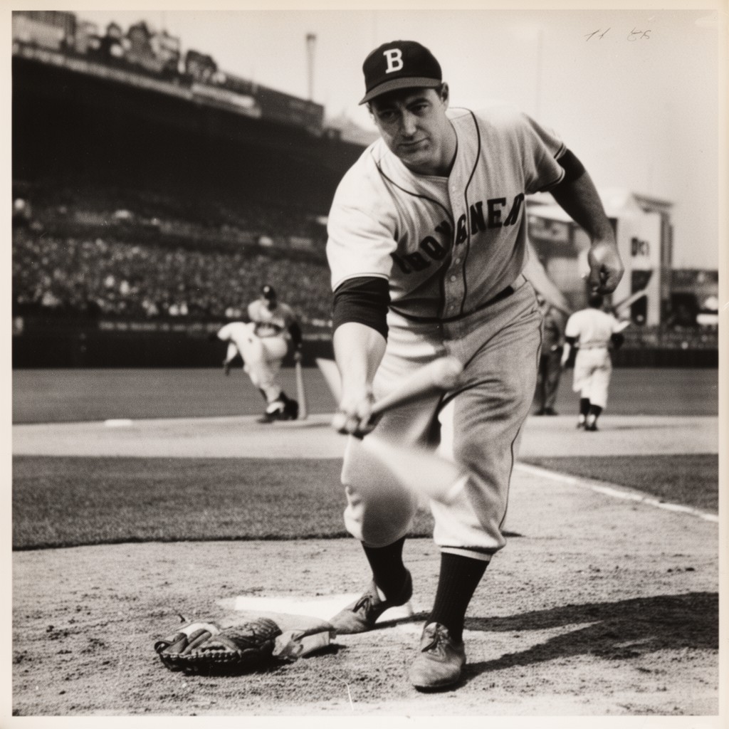 AI-generated illustration of Bobby Thomson's "Shot Heard 'Round the World"