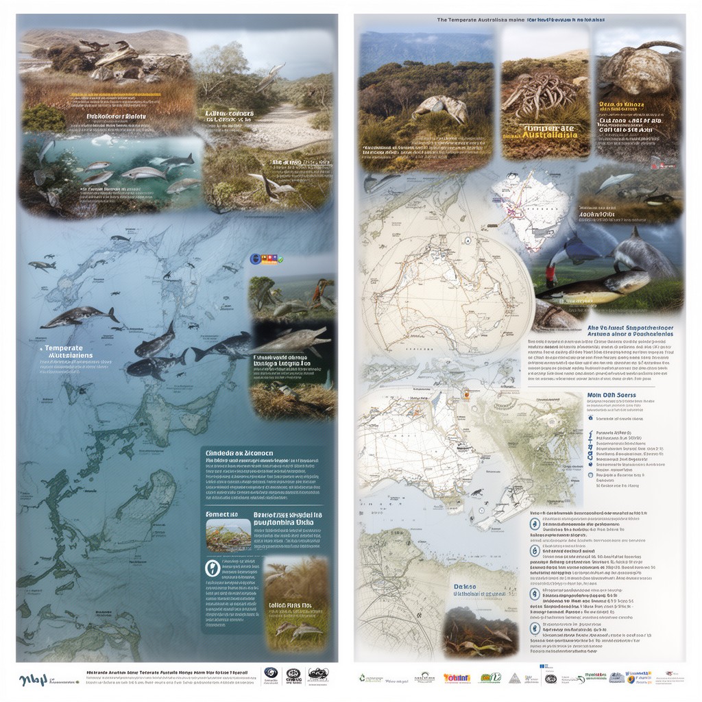 AI-generated illustration of Temperate Australasia marine ecoregion