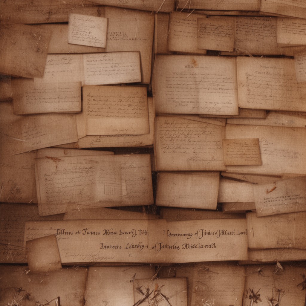 AI-generated illustration of Letters of James Russell Lowell