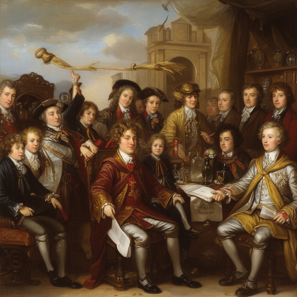 AI-generated illustration of Exile of the Stuart royal family in the Dutch Republic