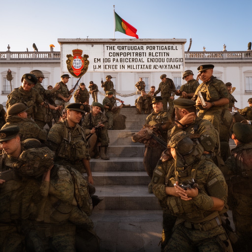 AI-generated illustration of Portuguese Military Academy