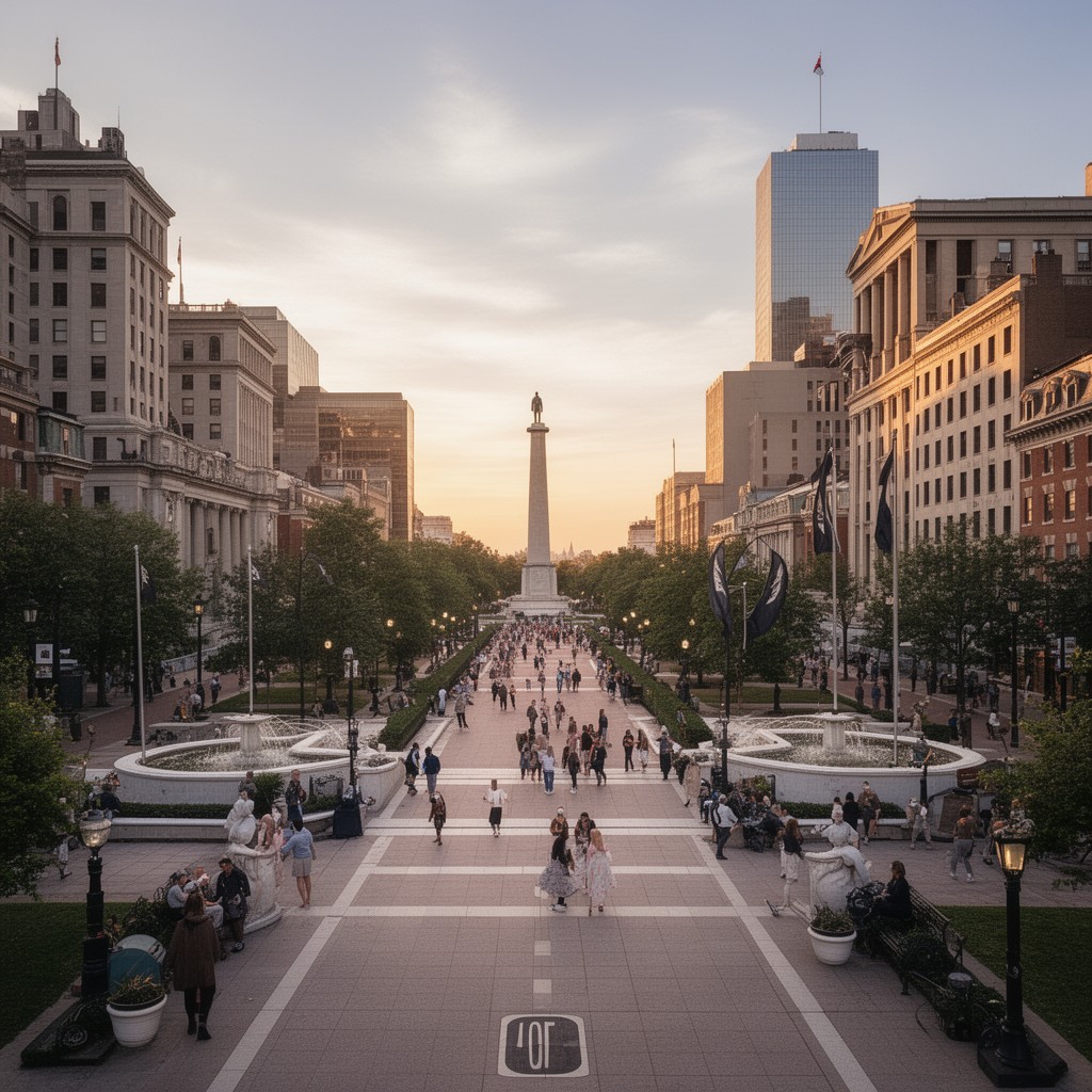 AI-generated illustration of Benjamin Franklin Parkway