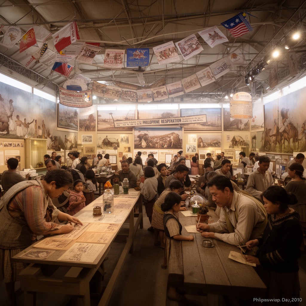 AI-generated illustration of Philippine Reservation exhibit