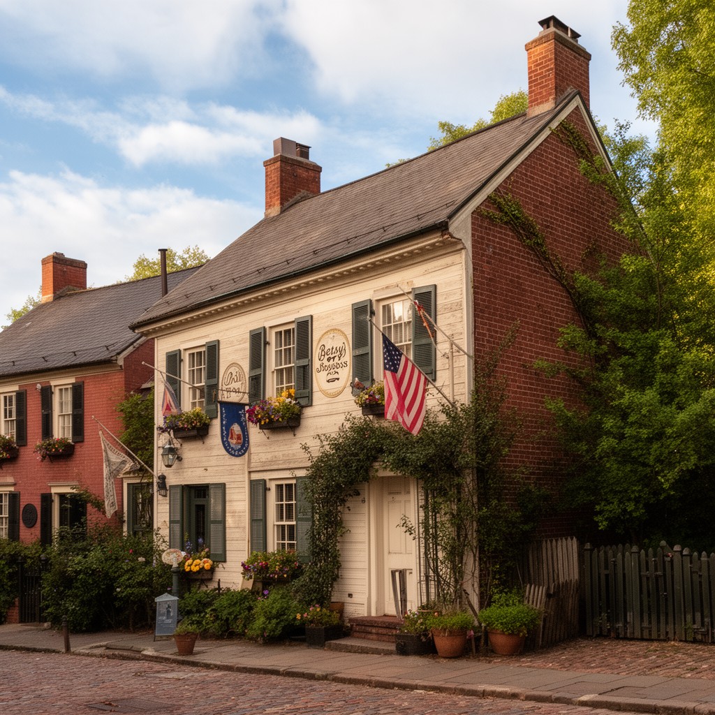AI-generated illustration of Betsy Ross House