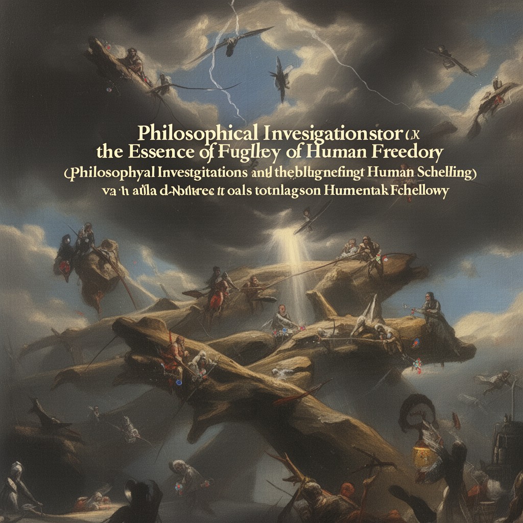 AI-generated illustration of Philosophical Investigations into the Essence of Human Freedom
