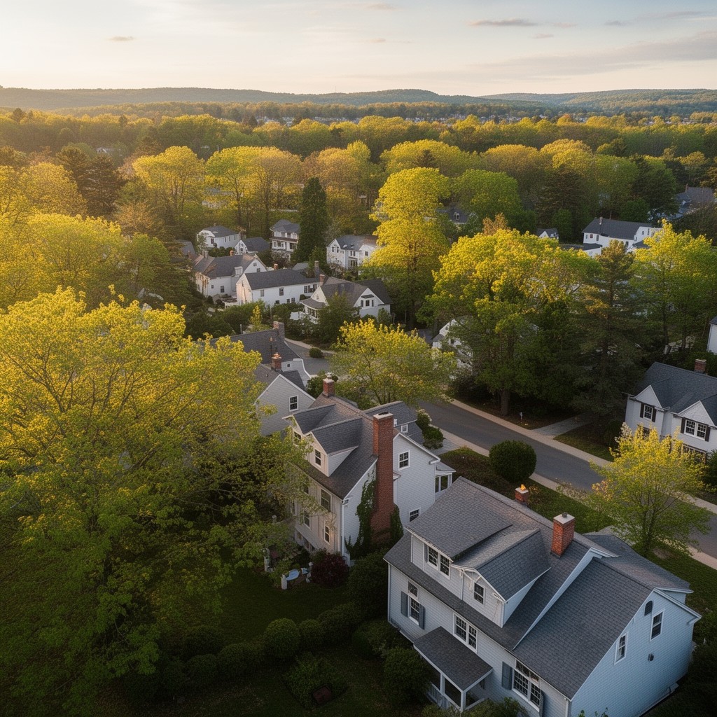 AI-generated illustration of Westford, Massachusetts