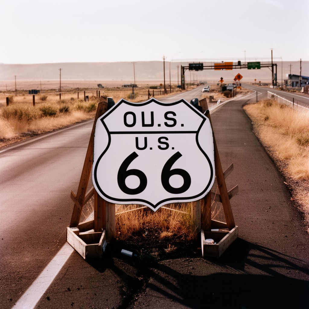 AI-generated illustration of U.S. Route 66