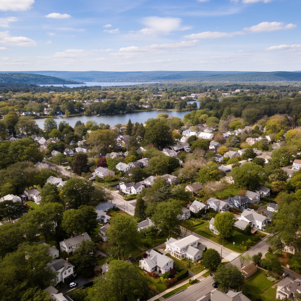 AI-generated illustration of Harrison, New York