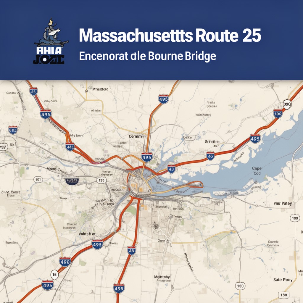 AI-generated illustration of Massachusetts Route 25