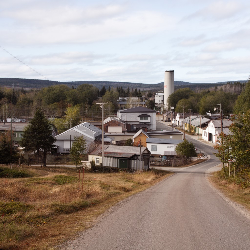 AI-generated illustration of East Millinocket, Maine
