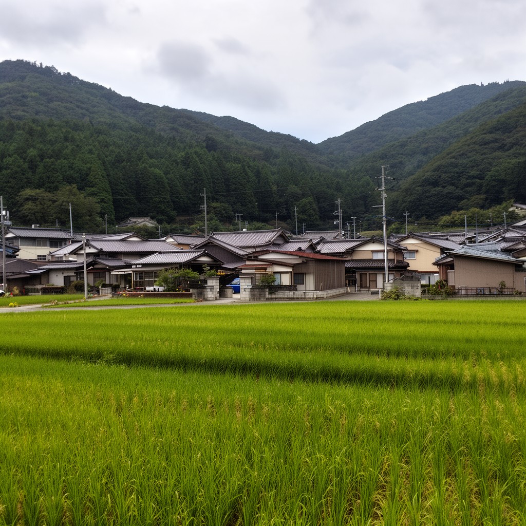 AI-generated illustration of Osugi, Shikoku, Japan