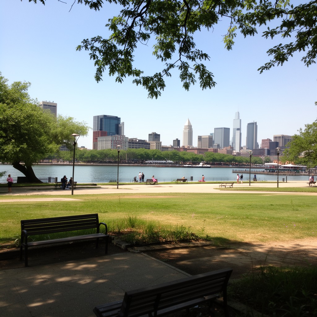 AI-generated illustration of Jane Addams Memorial Park