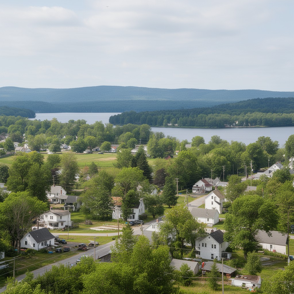 AI-generated illustration of Leeds, Maine