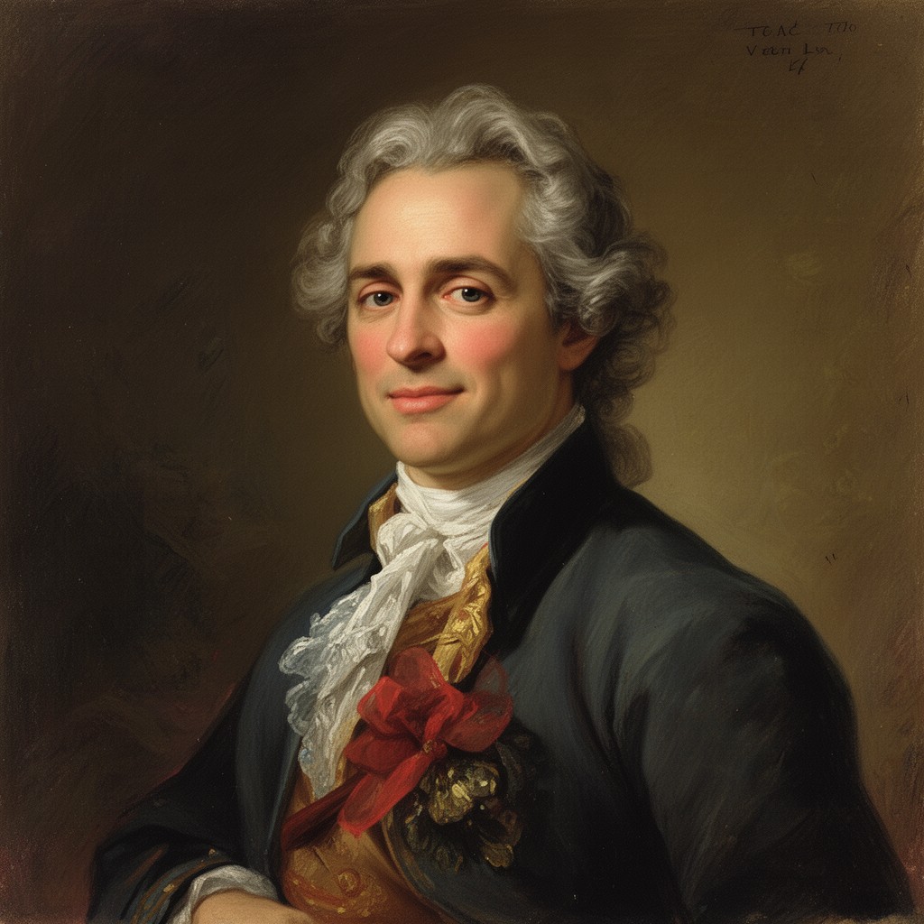 AI-generated illustration of Maurice Quentin de La Tour