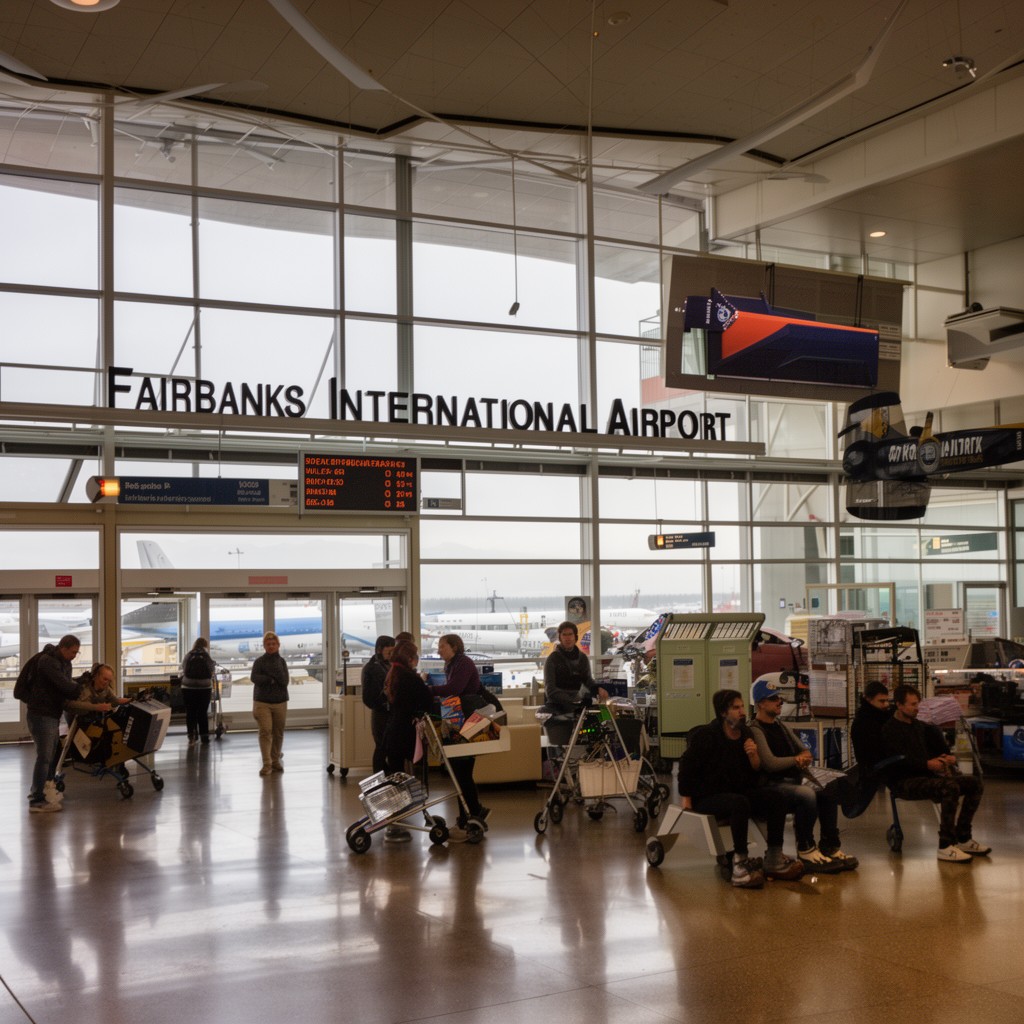 AI-generated illustration of Fairbanks International Airport