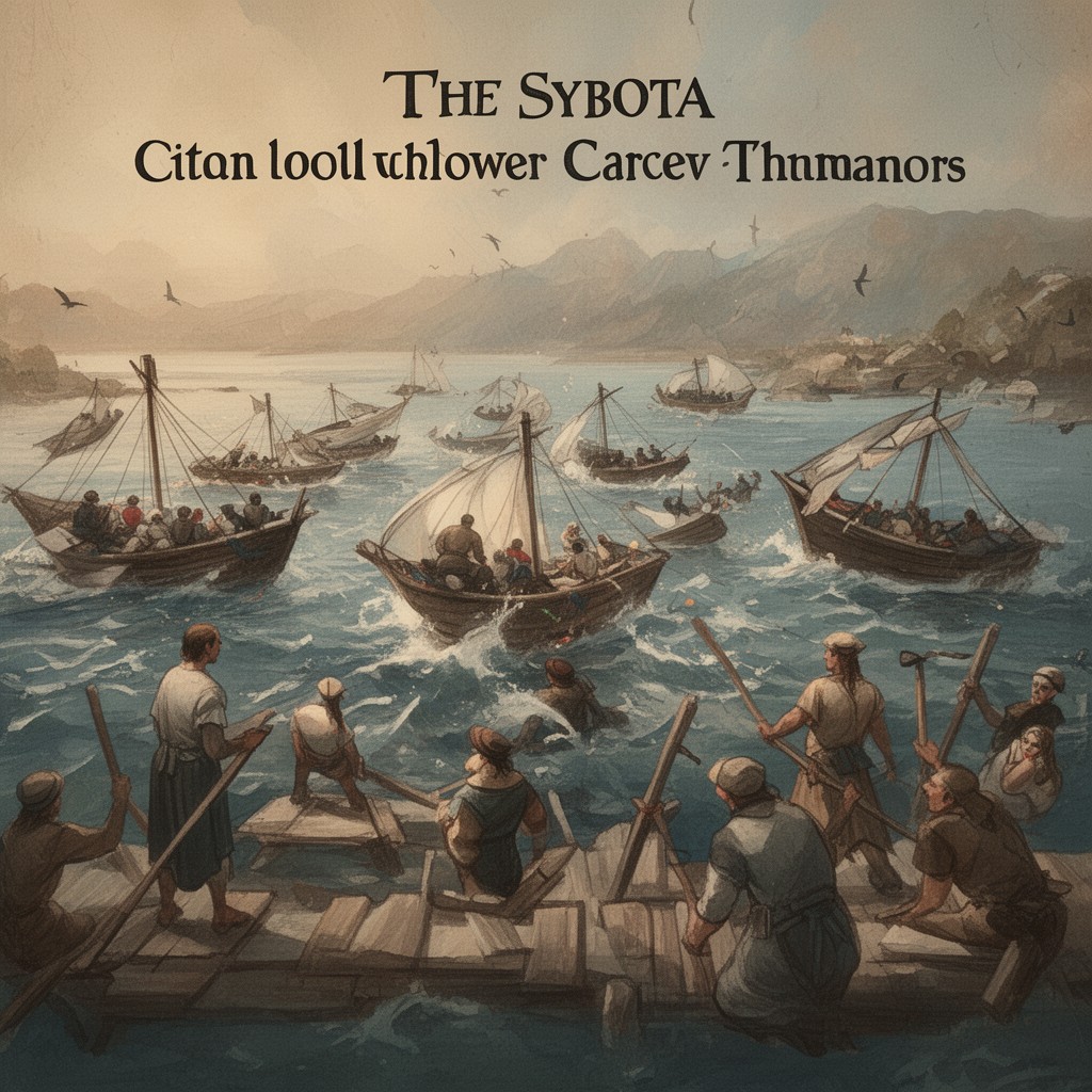 AI-generated illustration of Battle of Sybota