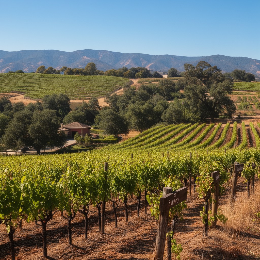 AI-generated illustration of St. Supéry Estate Vineyards & Winery