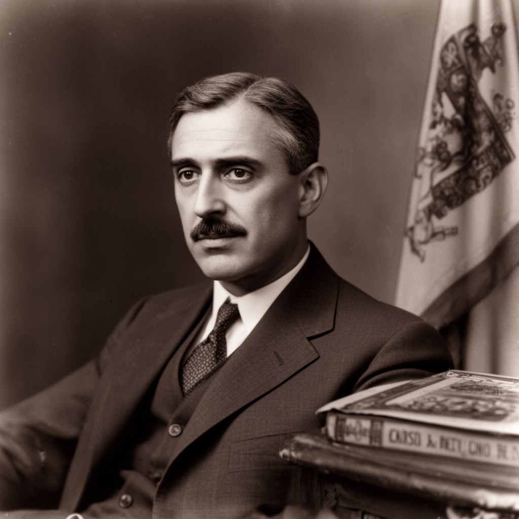 AI-generated illustration of Indalecio Prieto