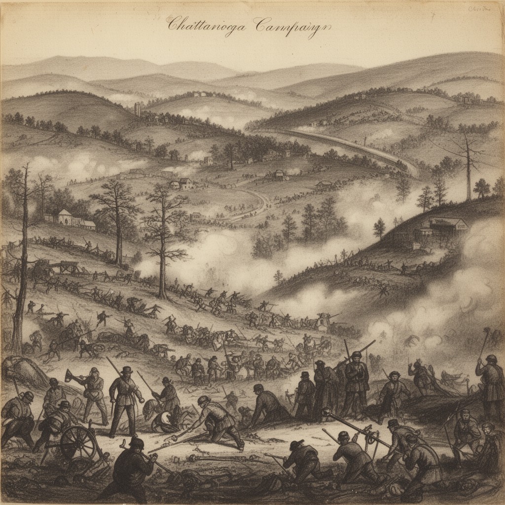 AI-generated illustration of Chattanooga Campaign