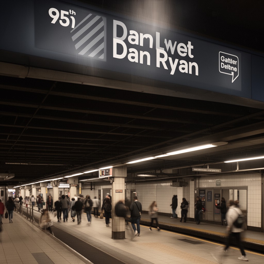 AI-generated illustration of 95th/Dan Ryan station