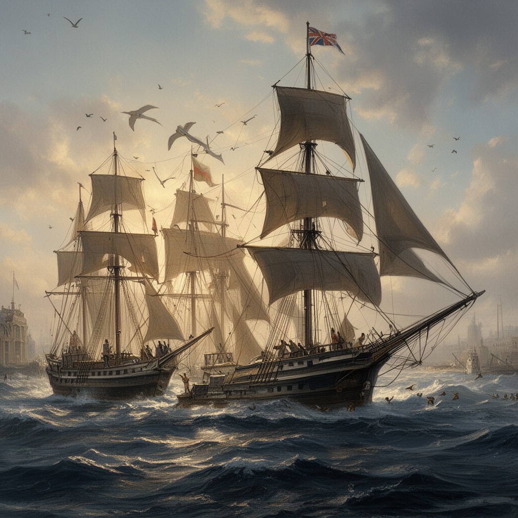 AI-generated illustration of British East India Company