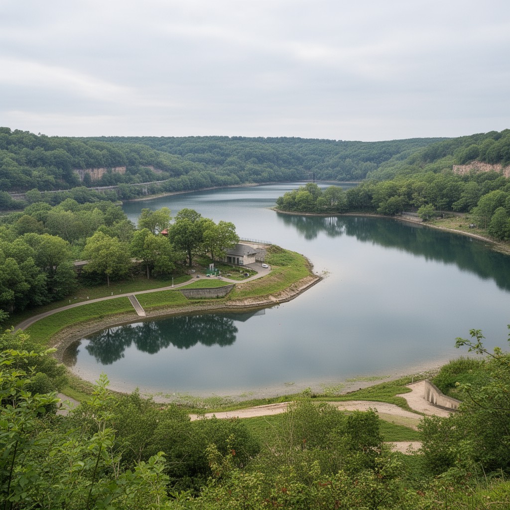 AI-generated illustration of West Branch Reservoir