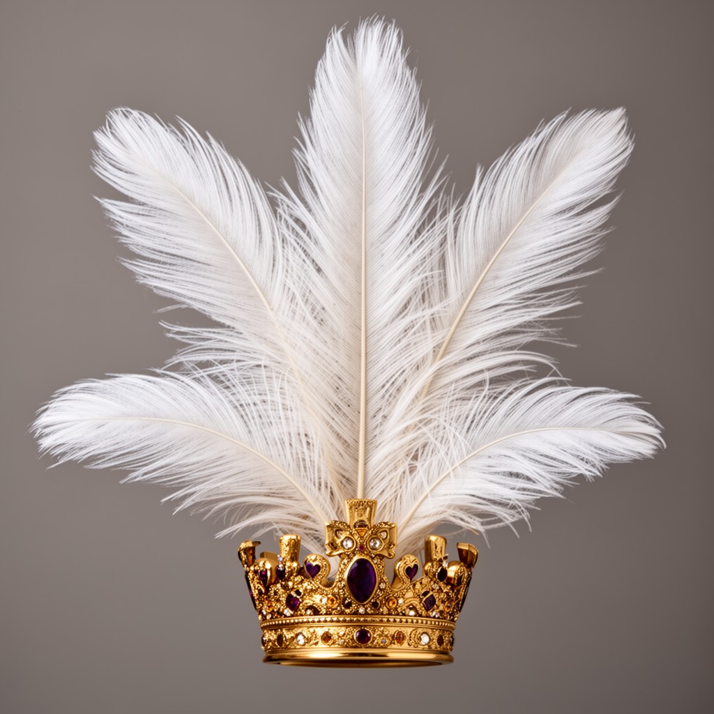 AI-generated illustration of Prince of Wales's feathers